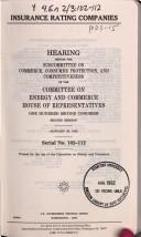Cover for Insurance rating companies