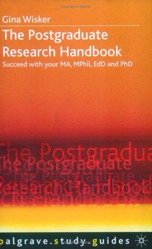 Cover for The Postgraduate Research Handbook (Palgrave Study Guides)