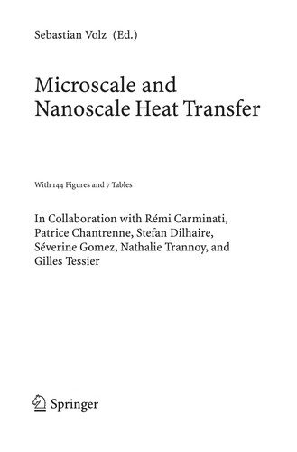 Cover for Microscale and nanoscale heat transfer