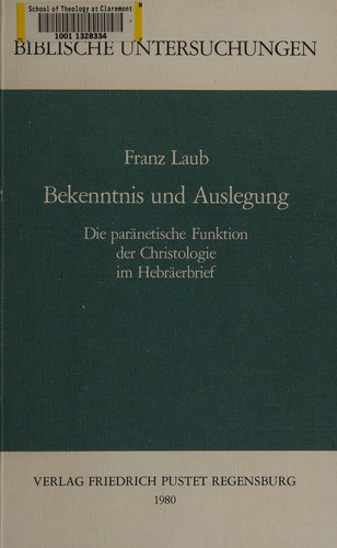 Cover for Bekenntnis und Auslegung