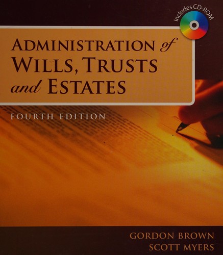 Cover for Administration of wills, trusts, and estates