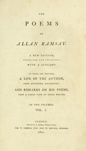 Cover for The poems of Allan Ramsay