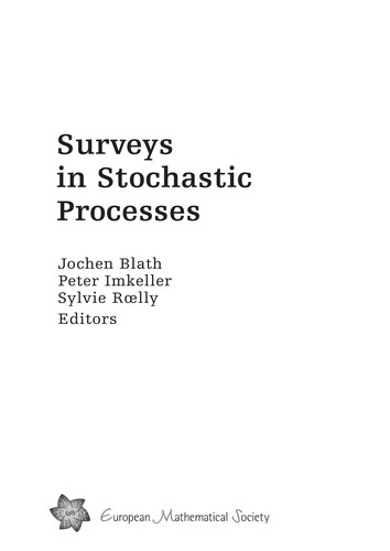 Cover for Surveys in stochastic processes