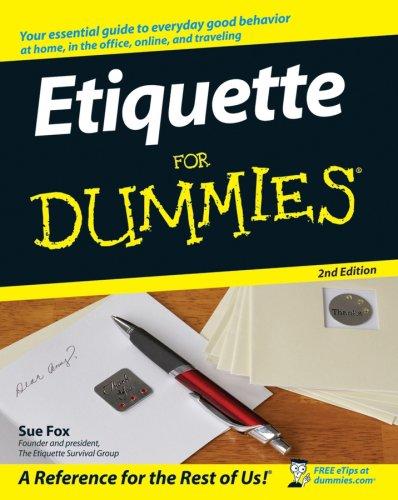 Cover for Etiquette For Dummies
