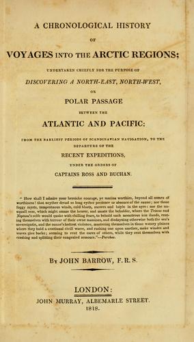 Cover for chronological history of voyages into the Arctic regions