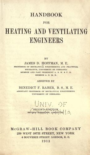 Cover for Handbook for heating and ventilating engineers