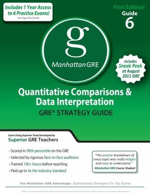 Cover for Quantitative Comparisons Data Interpretation Gre Math Preparation Guide