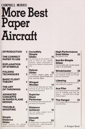 Cover for More Best Paper Aircraft