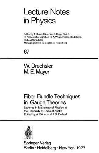 Cover for Fiber Bundle Techniques in Gauge Theories