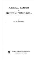 Cover for Political leaders of provincial Pennsylvania.