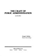 Cover for The craft of public administration
