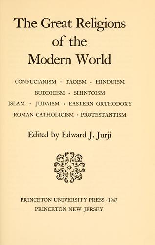 Cover for The great religions of the modern world