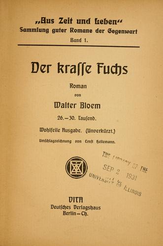 Cover for Der krasse fuchs