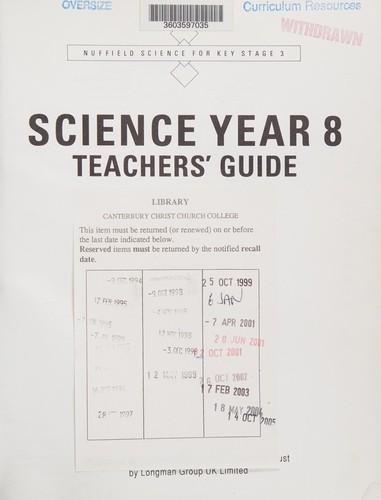 Cover for Science (Nuffield Science for Key Stage 3)