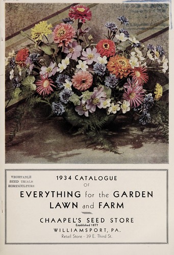Cover for 1934 catalogue of everything for garden, lawn and farm