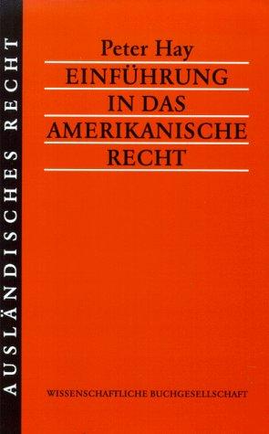 Cover for Einführung in das amerikanische Recht