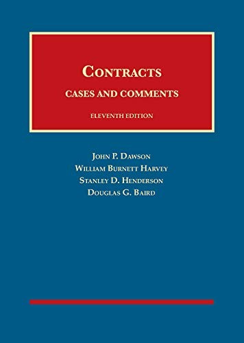 Cover for Contracts, Cases and Comments