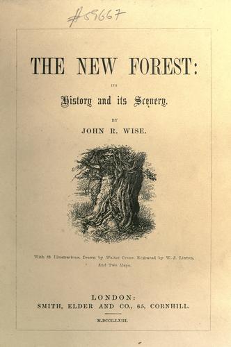 Cover for The New Forest: its history and its scenery.