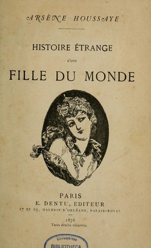 Cover for Histoire étrange d'une fille du monde