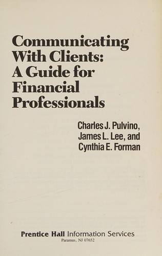 Cover for Communicating with clients