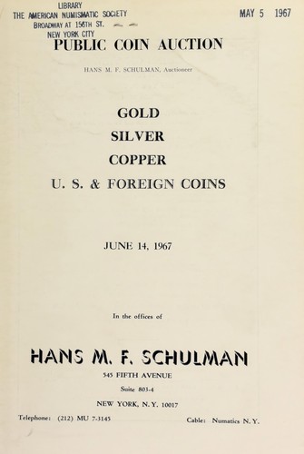 Cover for Public coin auction