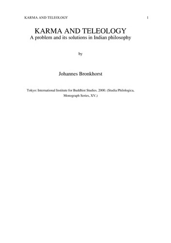 Cover for Karma and teleology