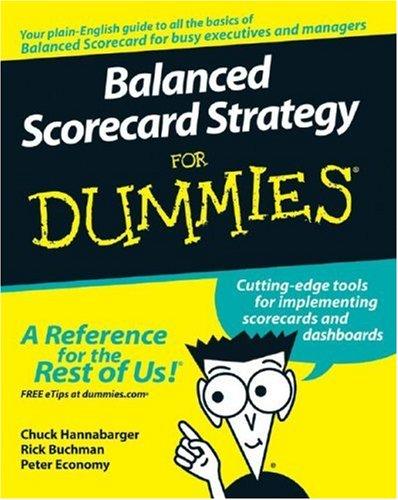 Cover for Balanced Scorecard Strategy For Dummies (For Dummies (Business & Personal Finance))