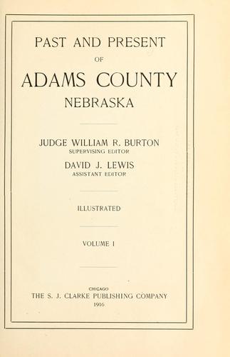 Cover for Past and present of Adams County, Nebraska