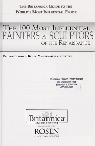 Cover for The 100 most influential painters & sculptors of the Renaissance