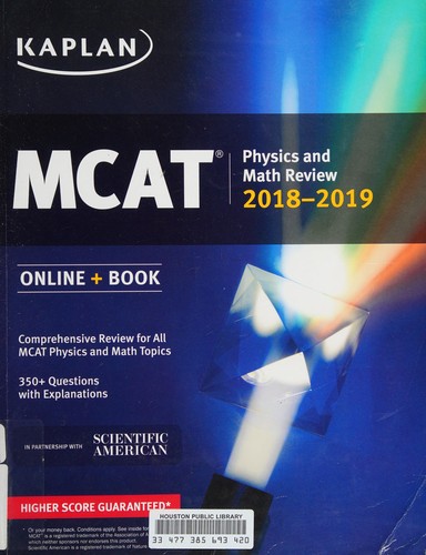 Cover for MCAT physics and math review 2018-2019