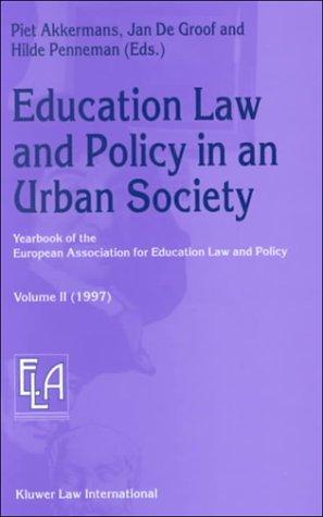 Cover for Education Law and Policy in an Urban Society - Yearbook of the European Association for Education Law and