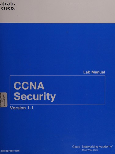 Cover for CCNA security lab manual version 1.1