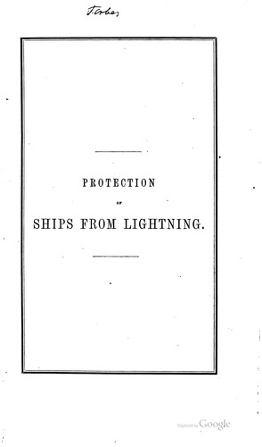 Cover for Protection of ships from lightning
