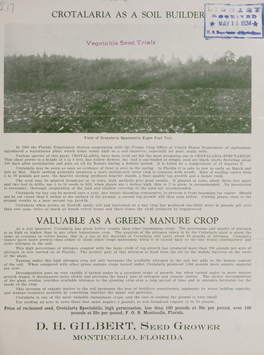 Cover for Crotalaria as a soil builder