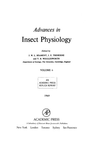Cover for Advances in insect physiology