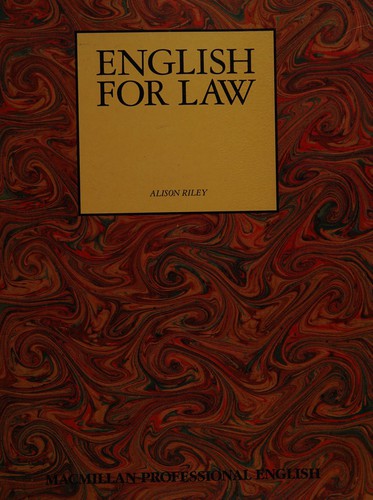 Cover for English for Law (Professional English)