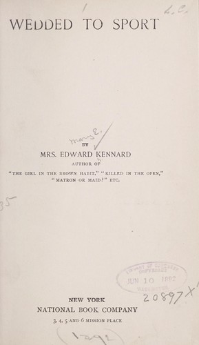 Cover for Wedded to sport