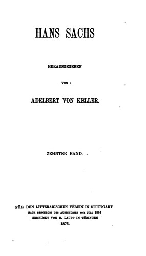 Cover for Hans Sachs
