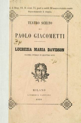 Cover for Lucrezia Maria Davidson