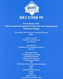 Cover for RECOMB '99