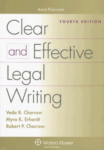 Cover for Clear and Effective Legal Writing