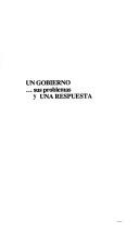 Cover for Un gobierno-- sus problemas, y una respuesta