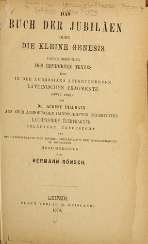 Cover for Das Buch der Jubiläen