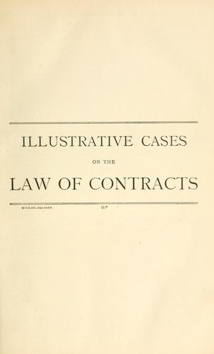 Cover for Hopkins' selected cases on the law of contracts
