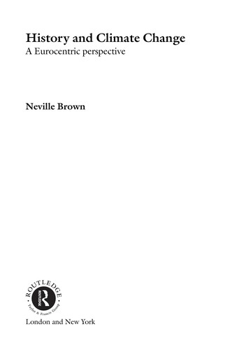 Cover for History and climate change