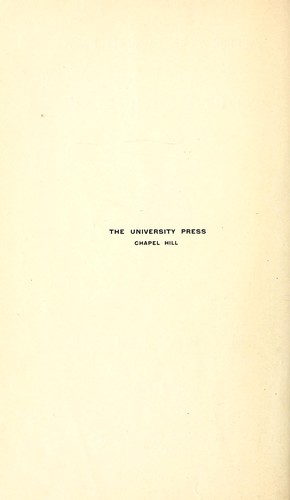 Cover for University of North Carolina catalogue