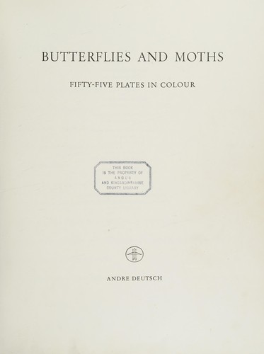 Cover for Butterflies and moths