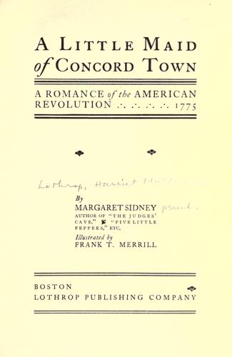 Cover for A little maid of Concord town