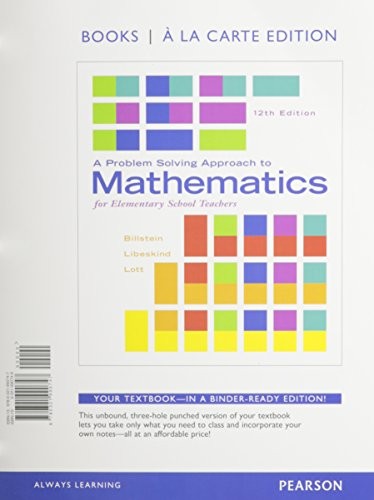 Cover for A Problem Solving Approach to Mathematics for Elementary School Teachers, Books a la Carte Edition plus NEW MyLab Math with Pearson eText -- Access Card Package