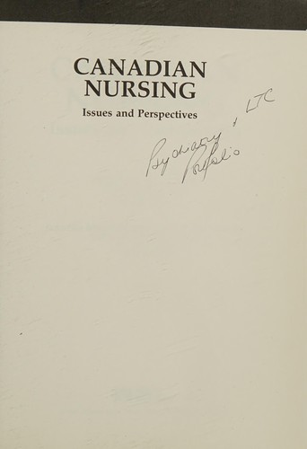 Cover for Canadian nursing